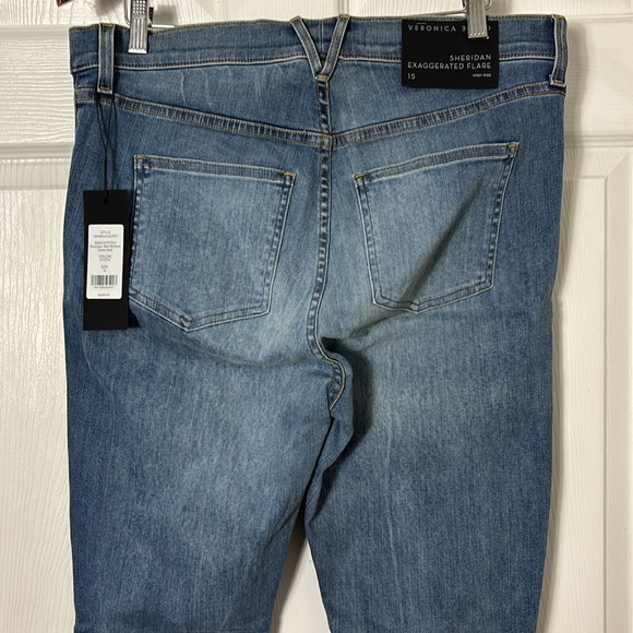 NEW VERONICA BEARD Sheridan Bell Bottom Exaggerated Flare High Rise size 15 / 34 - Picture 2 of 13